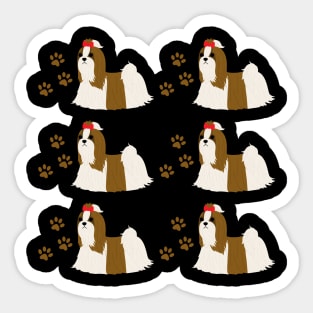 shih tzu dog pattern Sticker